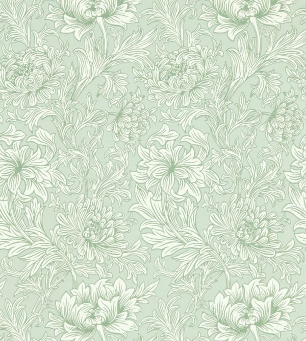 Chrysanthemum Toile Wallpaper - Image 7