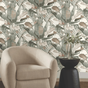 Tropical Cabana Beige Wallpaper