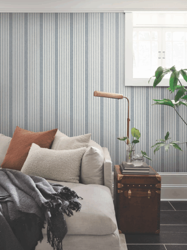 French Linen Stripe Wallpaper