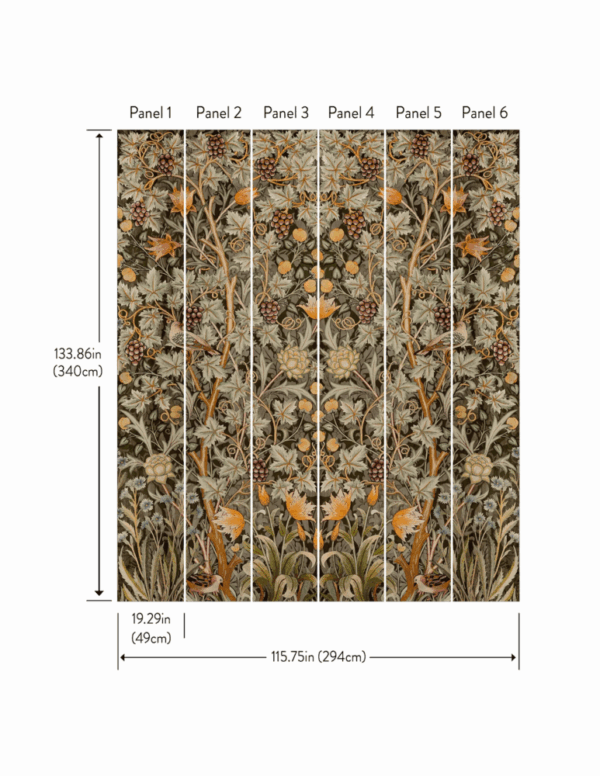 Vine Embroidery Mural - Image 6