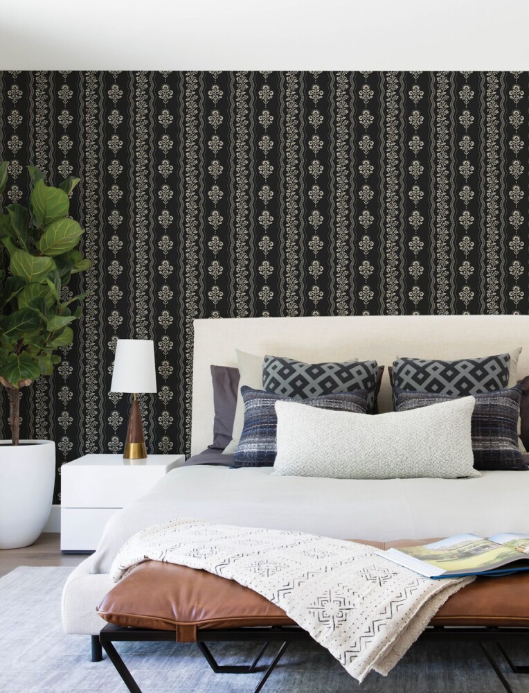 Lenea Floral Stripe Wallpaper - Image 6