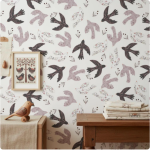 Whimsy Birds Wallpaper